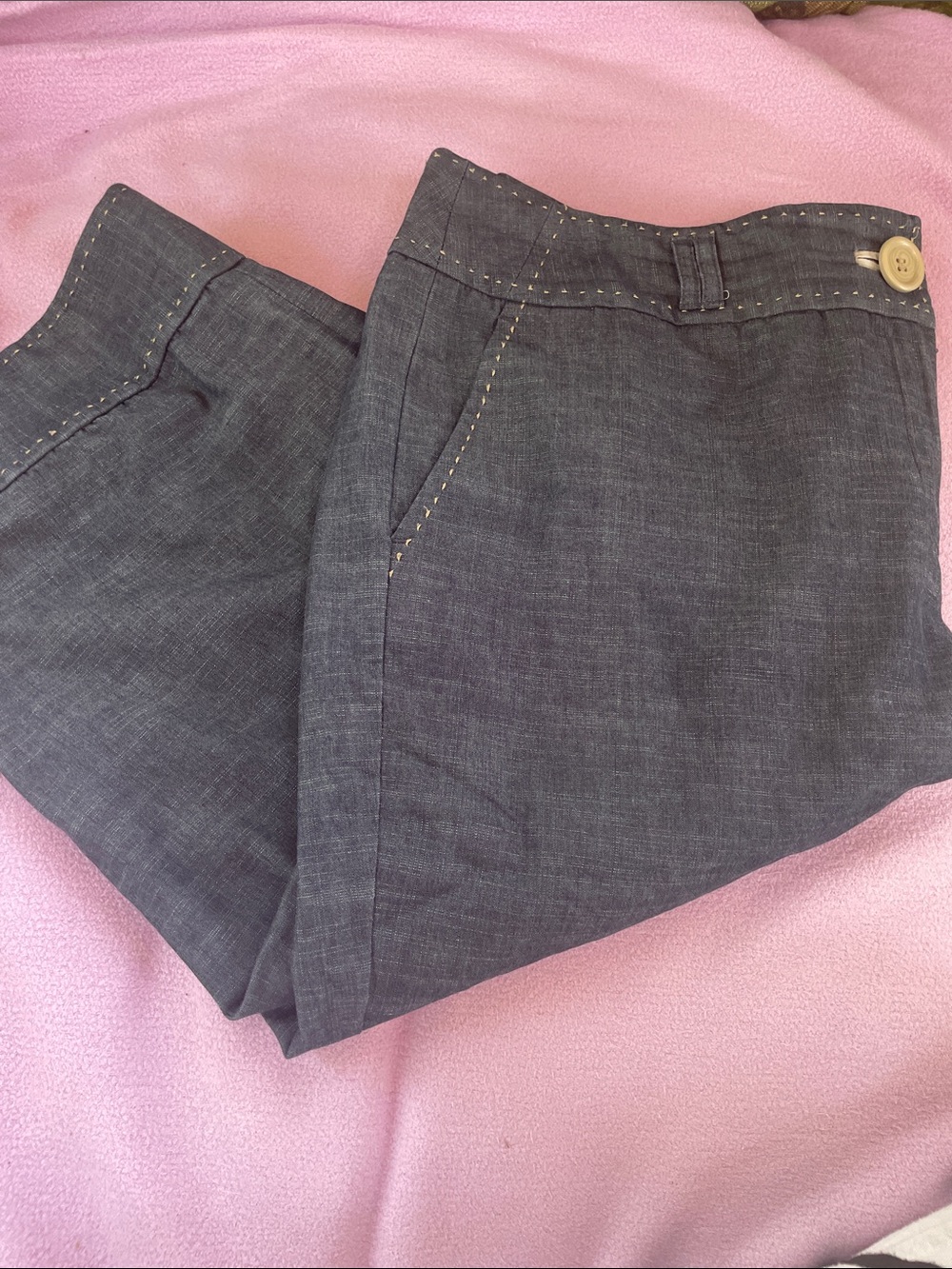 Ann Taylor Loft denim color crop pants
